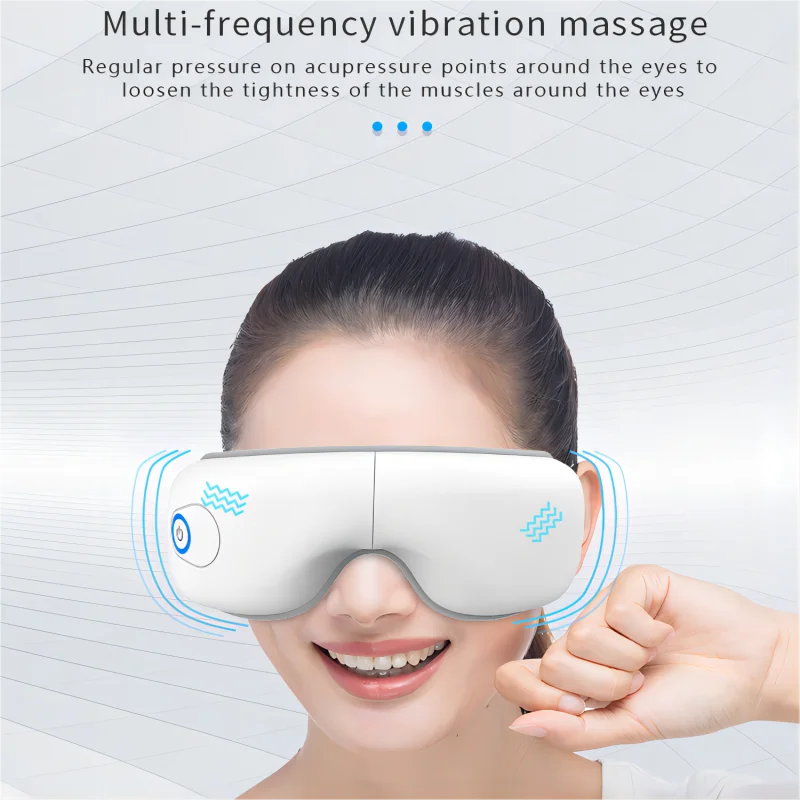 Bluetooth Augenmassagegerät mit Wärme, Vibration & Musik – Entspannung für Büro & Bildschirmarbeit