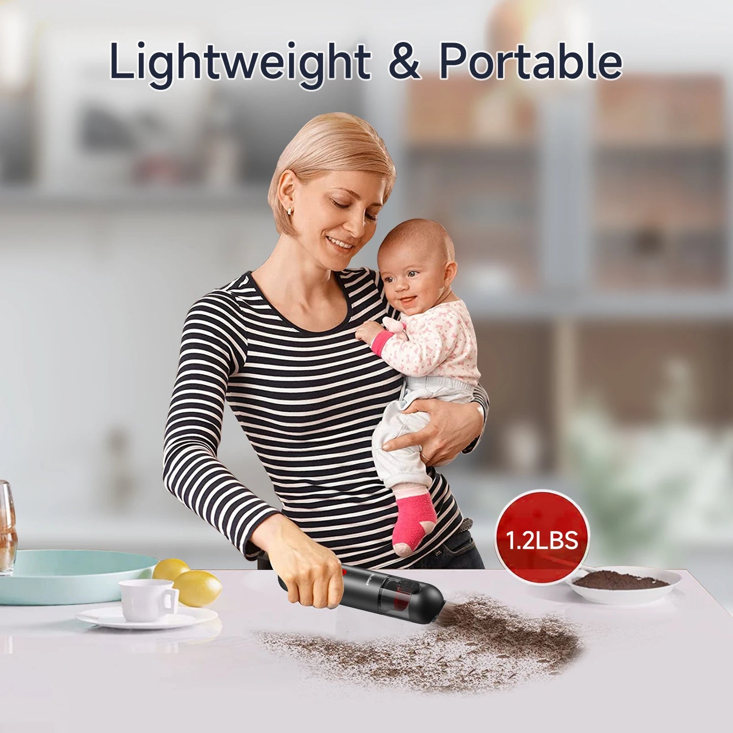 Mini-Handstaubsauger mit 7500Pa Saugkraft und HEPA-Filter – ideal für Büro, Auto und Zuhause