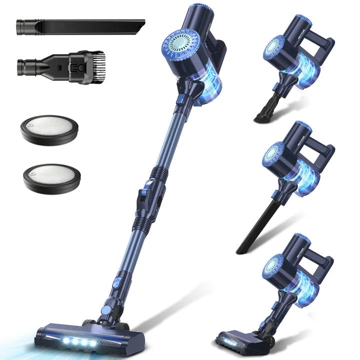 PrettyCare W400 - leistungsstarker, kabelloser Akkustaubsauger mit 25 kPa Saugkraft