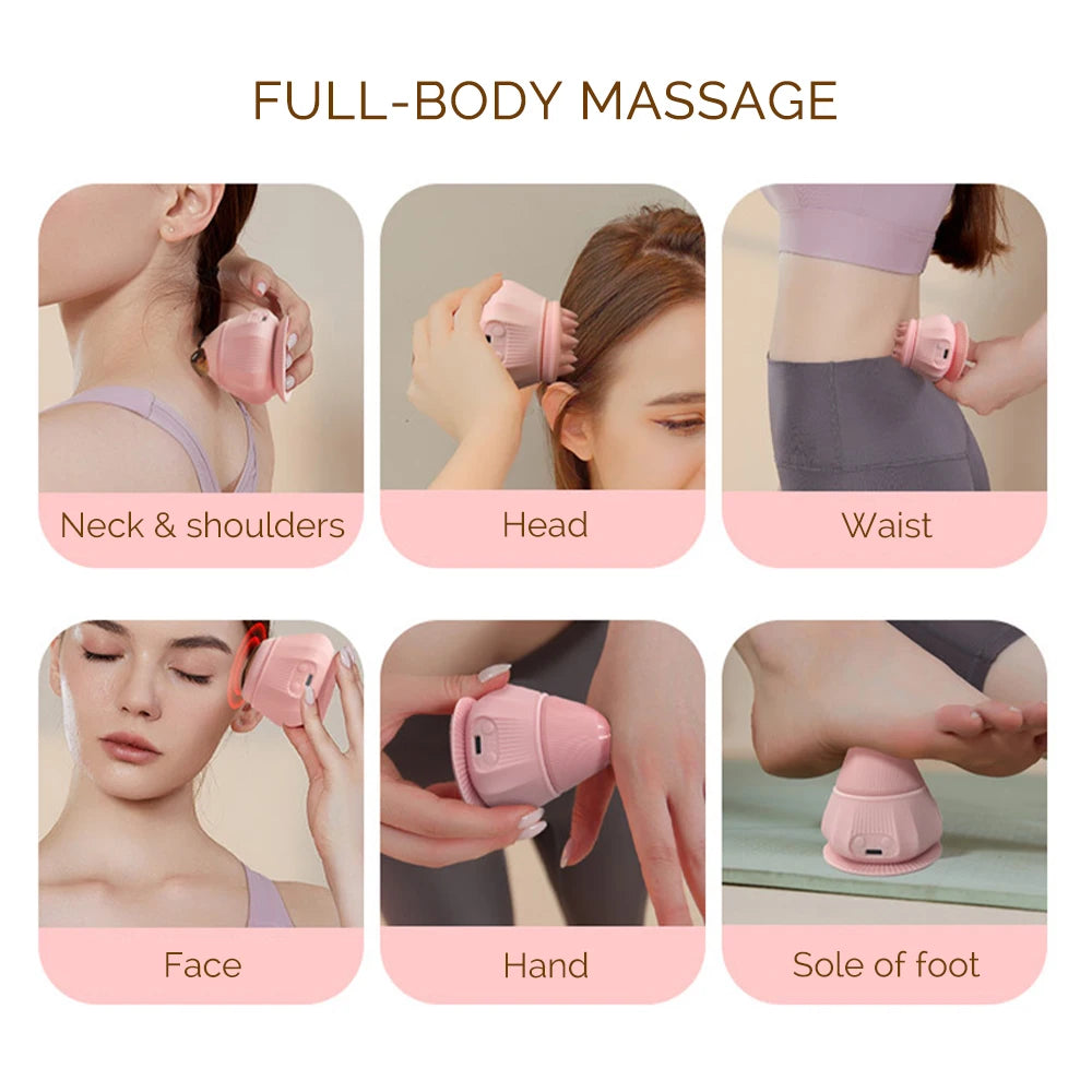 4-in-1 Multifunktionaler Elektrischer Massageball – Vibration & Hot Compress für das Büro