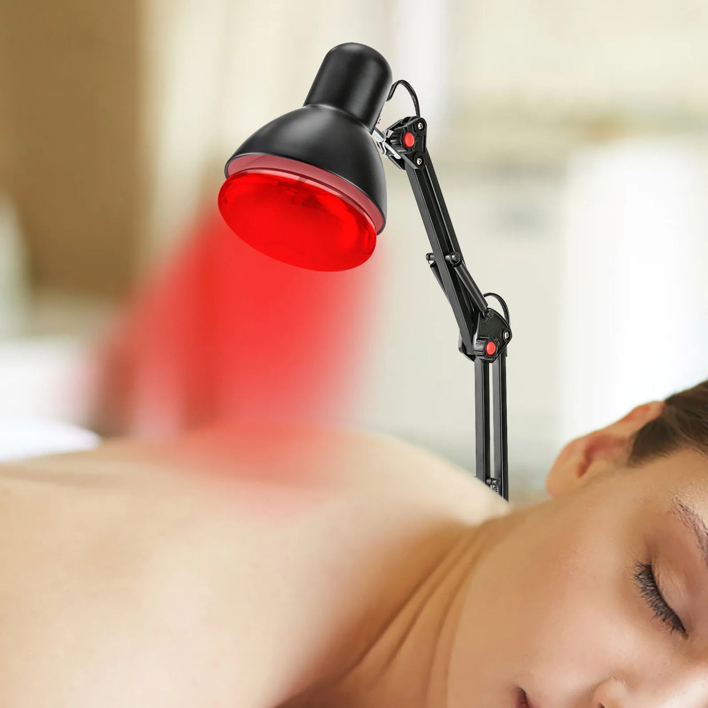 Infrarot Rotlicht-Therapielampe 150W – Höhenverstellbar & Faltbar für das Büro