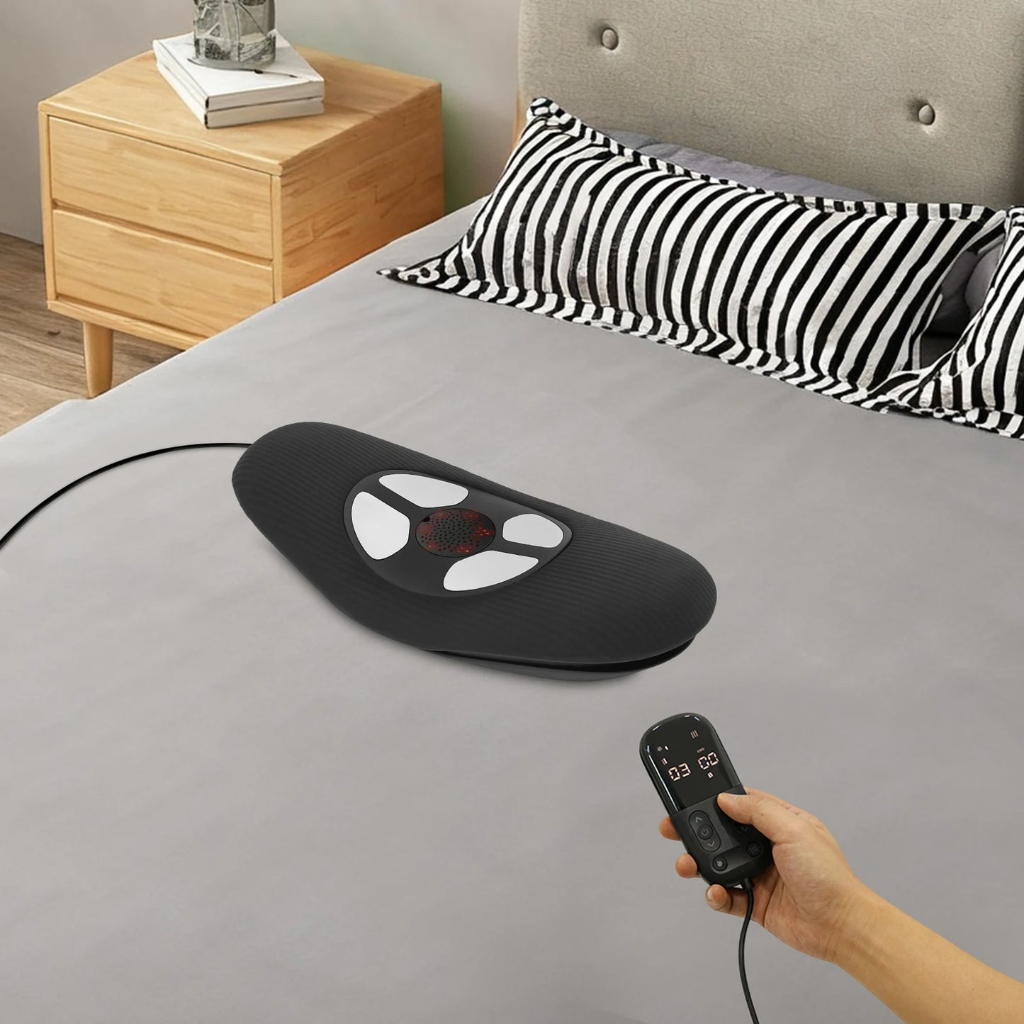Elektrisches Lenden-Massagegerät mit Wärme & EMS – Ideal für Büro & Arbeitsplatz