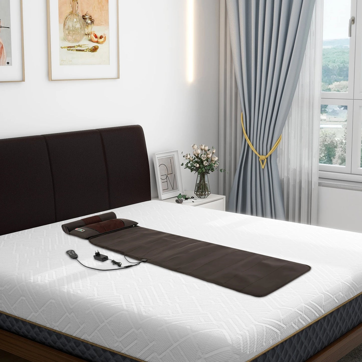 Elektrisches Massagekissen mit Vibration & Infrarotwärme – Ganzkörper-Entspannung für Büro & Zuhause