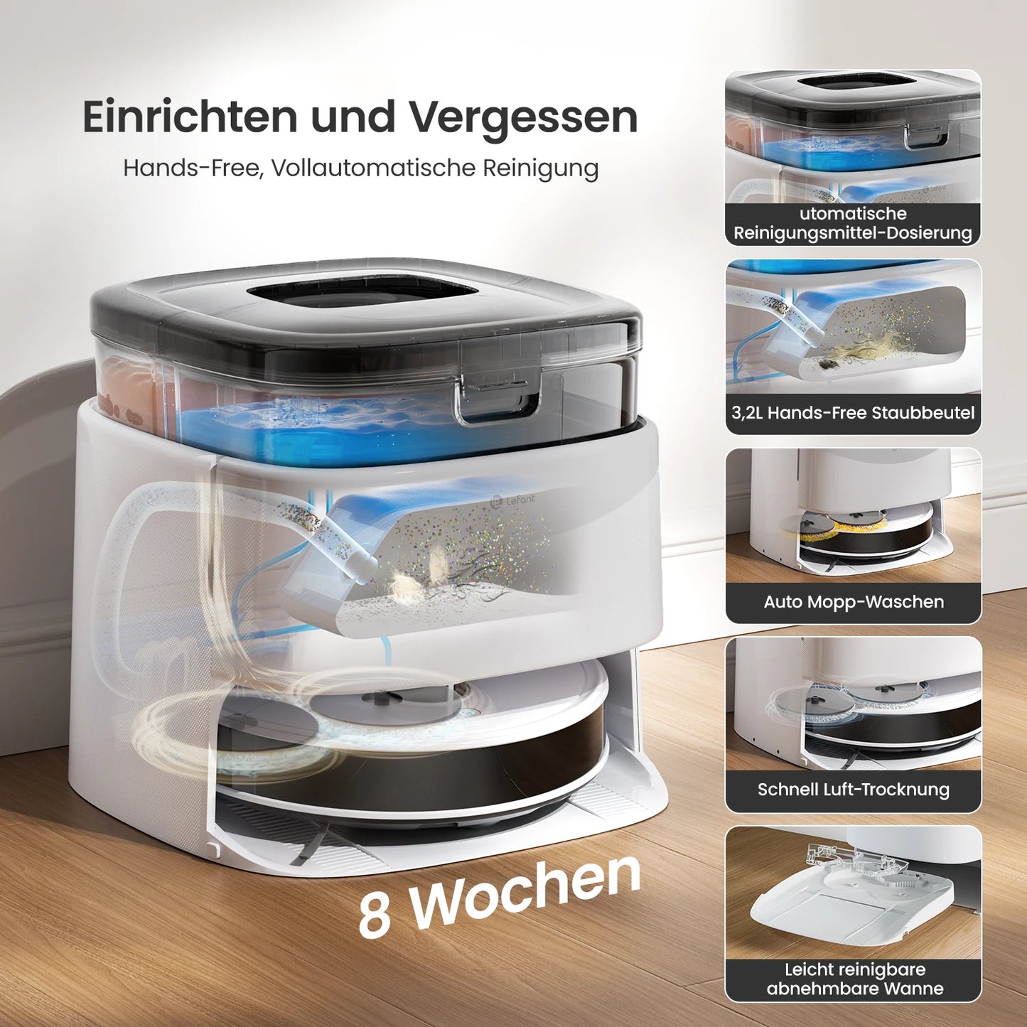 Lefant M3L – Der leistungsstarke Saug- & Wischroboter mit intelligenter Laser-Navigation