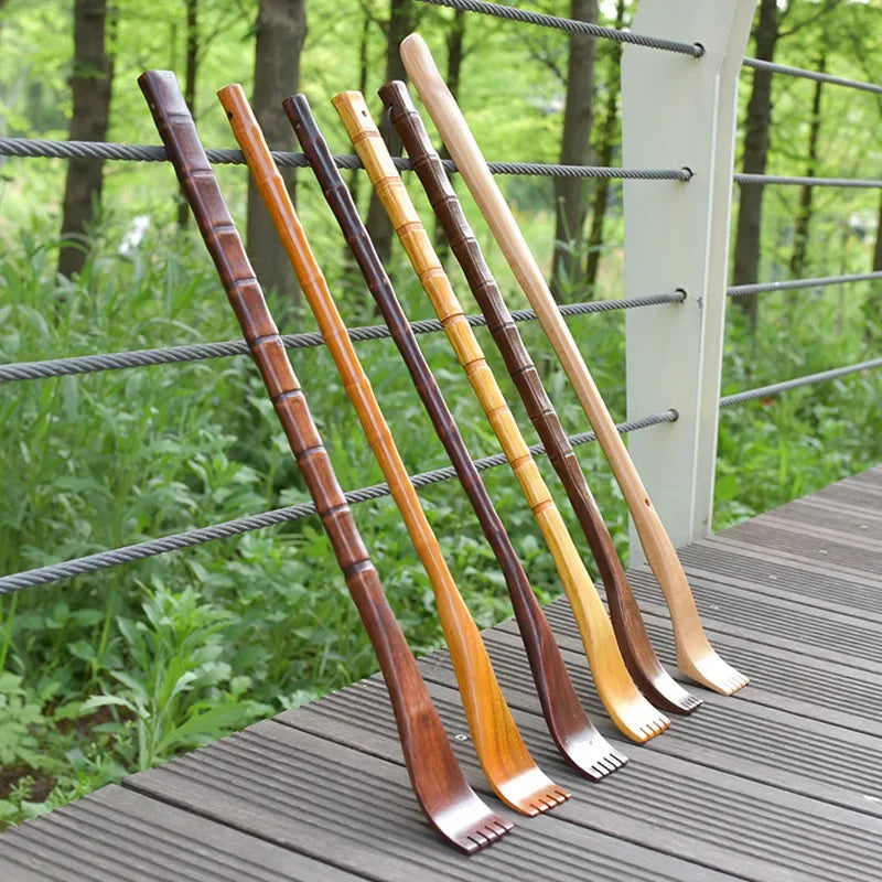 Langer Holz-Rückenkratzer & Massagegerät – Entspannung für Rücken, Schultern & Beine