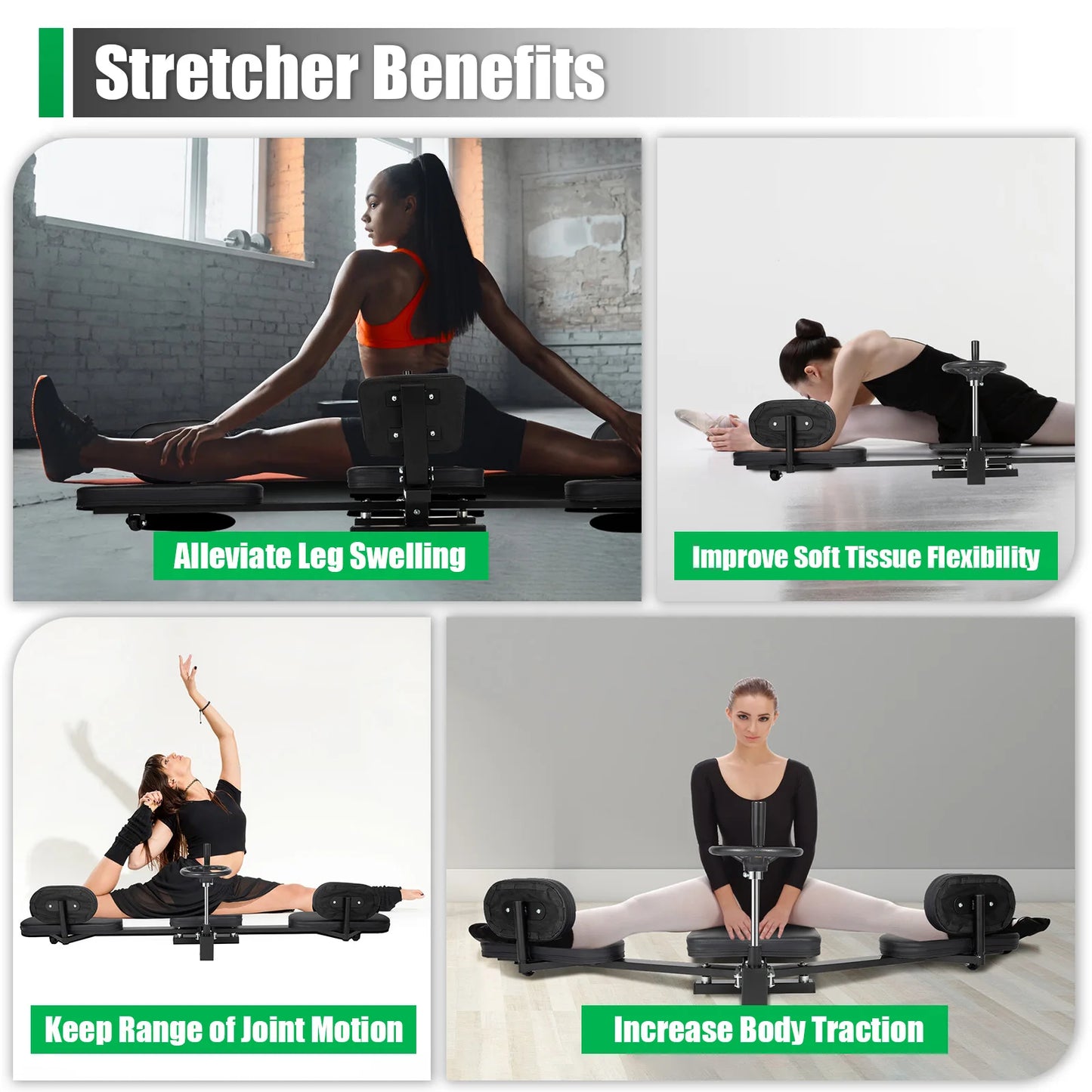 Black Leg Stretching Trainer – Faltbare Splits-Maschine für Tanz, Karate und Fitness