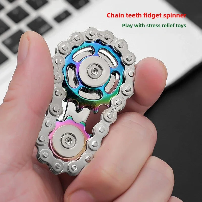 Metal Fidget Spinner Office Desk Toy Stress Relief Gears Hand Spinner for Adults desk decoration home decor Relieve stress relax