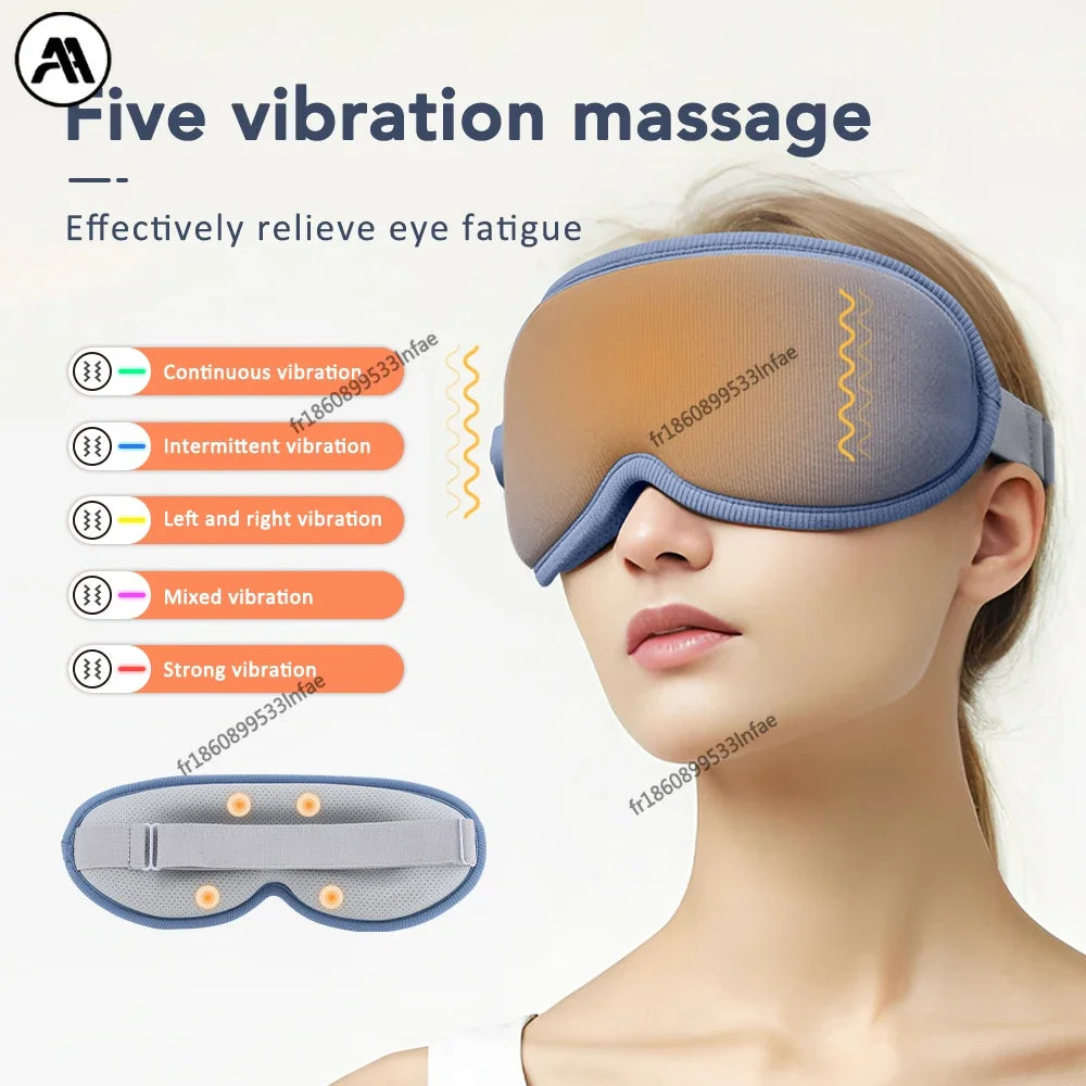 3D Augenmassagegerät & Schlafmaske – Graphen-Heizung, Vibration & Entspannung