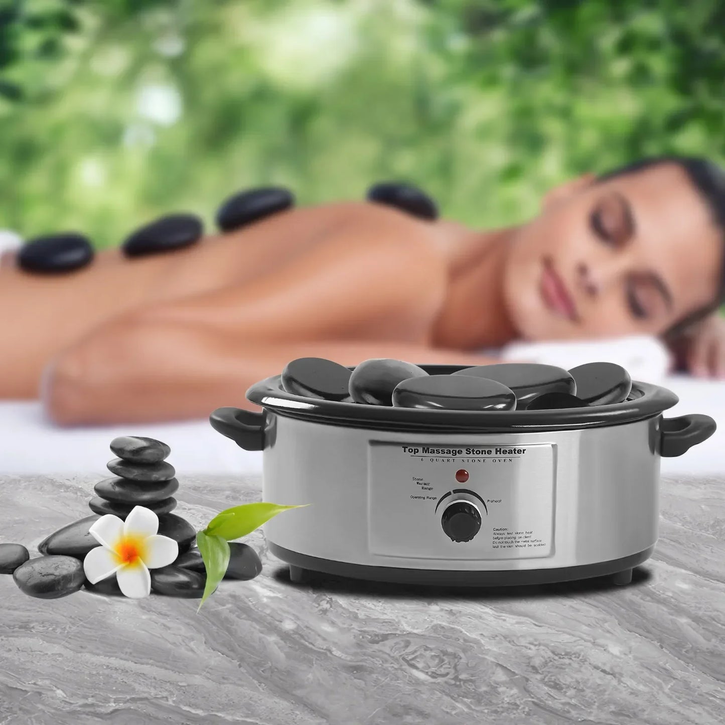 Elektrischer Massage-Stein-Heizer – Entspannung & Wellness im Büro