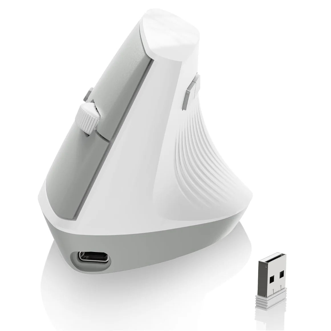 Vertikale Ergonomische Maus – Kabellos, Wiederaufladbar, Schonend für Handgelenk und Unterarm