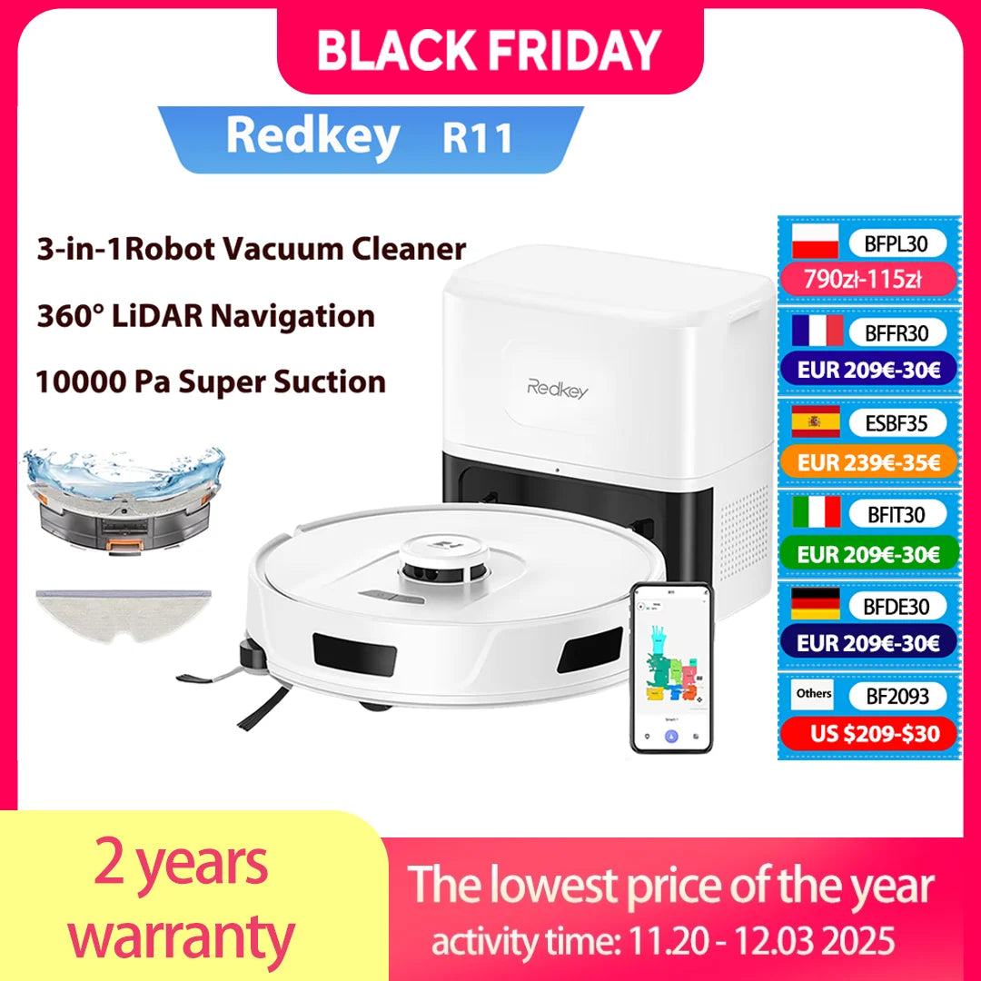 Redkey LaserClean Pro – Leistungsstarker Saugroboter, für große Büros