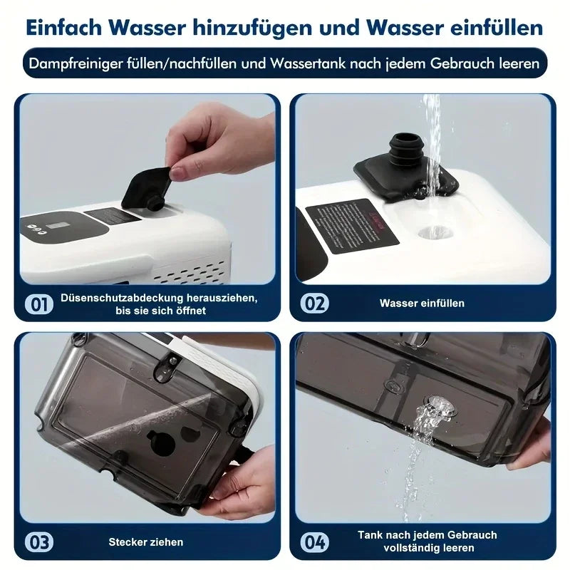 BALASHOV 2500W Hochdruck-Handdampfreiniger – Leistungsstarke Hygiene für Büro & Gewerbe