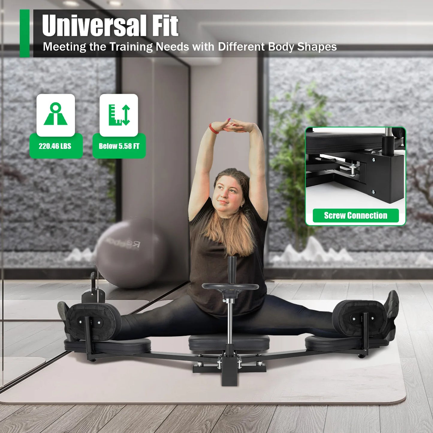 Black Leg Stretching Trainer – Faltbare Splits-Maschine für Tanz, Karate und Fitness