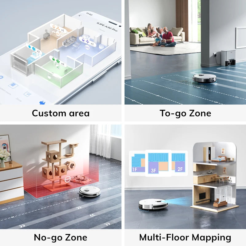 ILIFE A30 PRO 5000Pa SmartClean – Intelligenter Saug- & Wischroboter mit App-Steuerung