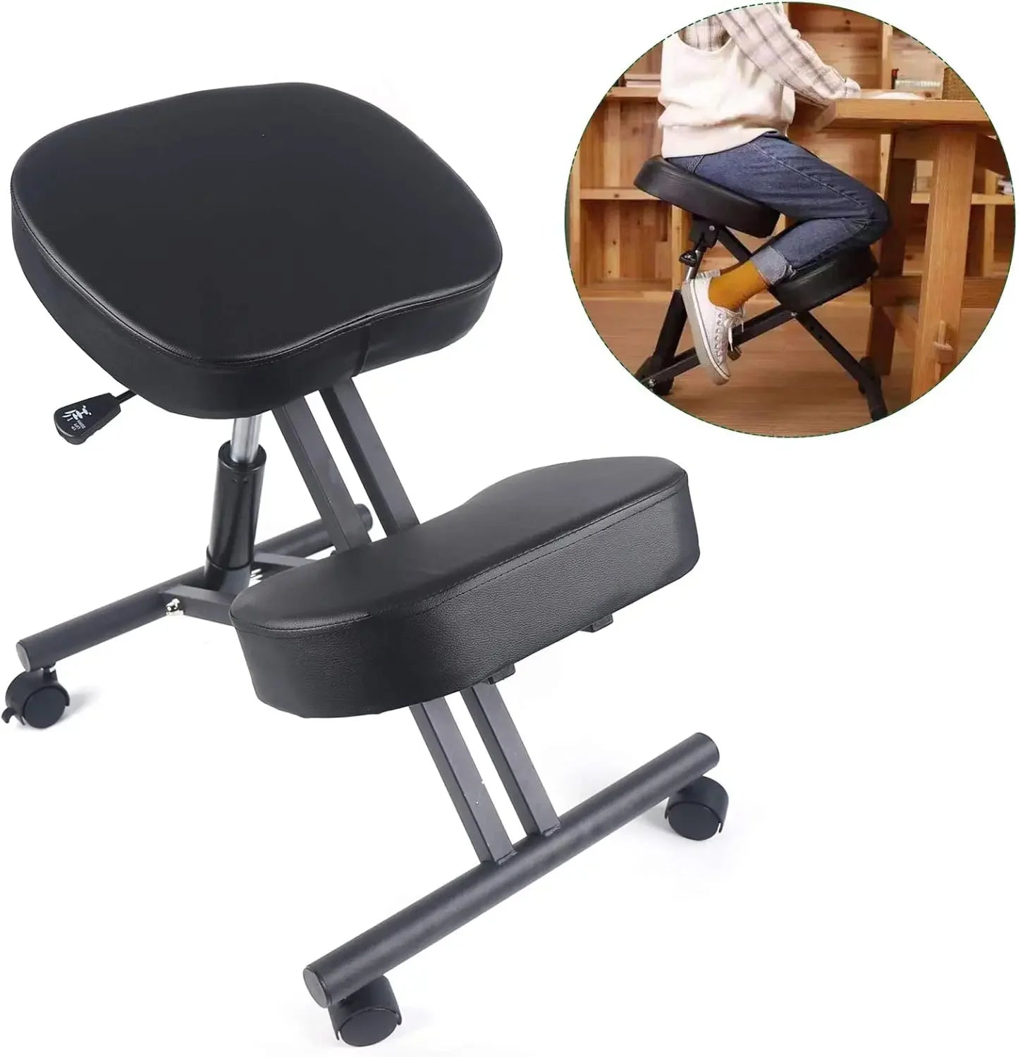 Ergonomischer Kniesitz – Orthopädischer Bürostuhl mit Rollen