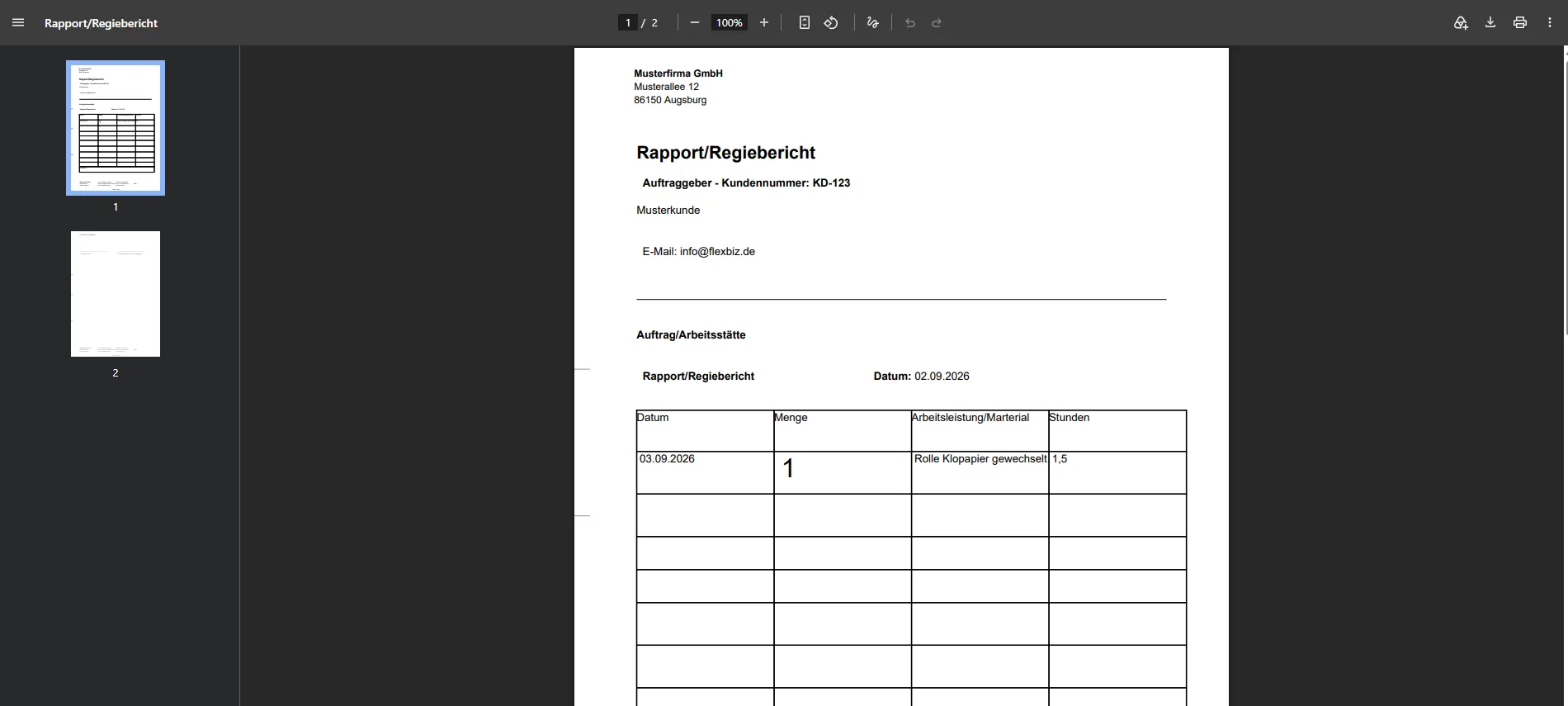 Flexbiz Briefe und Formulare