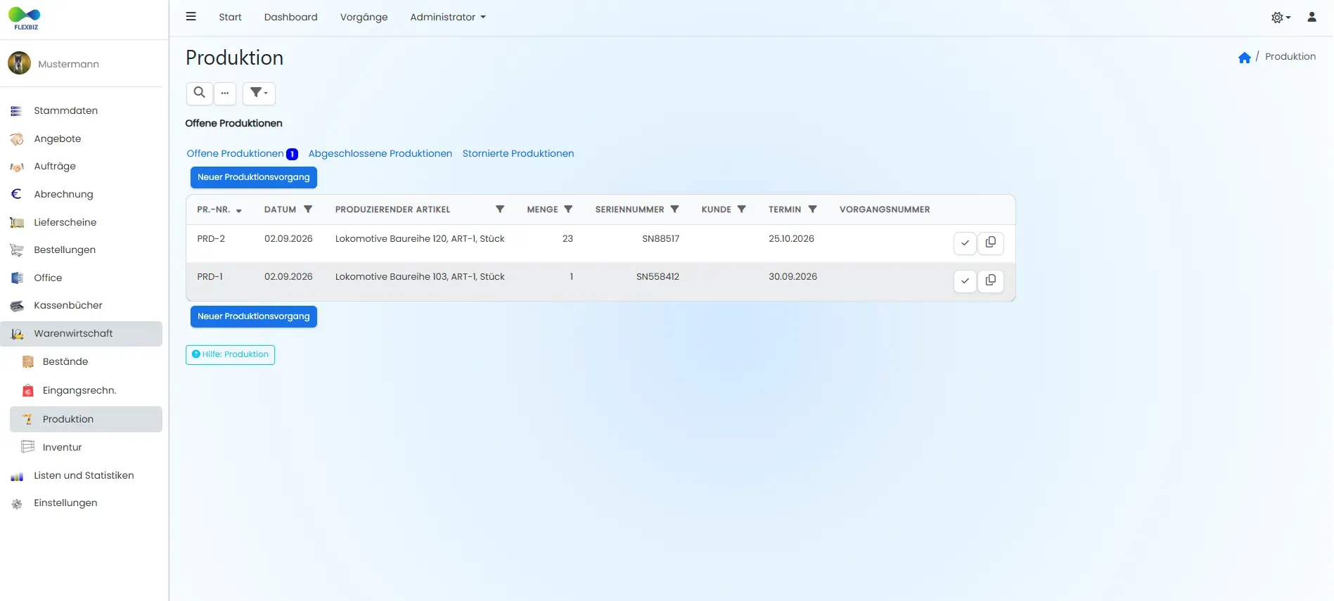 Flexbiz Produktionsmodul